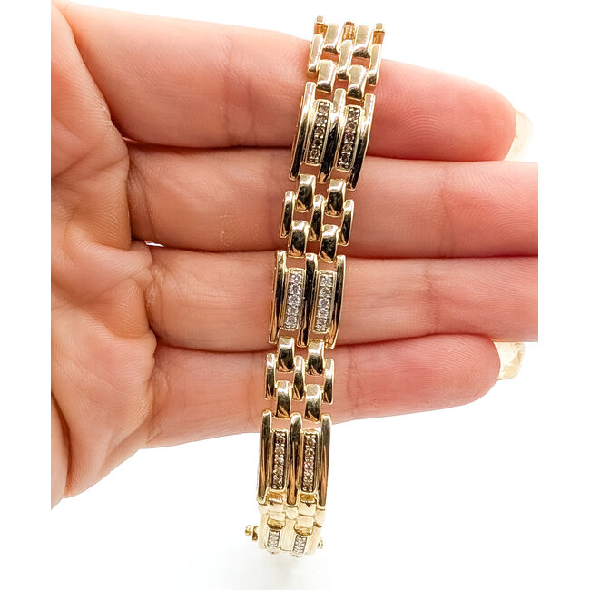 Bracelet Tennis 1ctw Round Diamonds 10ky 9.5mm 8.5" 16.45g 126070090