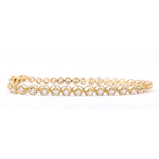 Bracelet Tennis 2.75ctw Round Lab Grown Diamonds 10ky 3.8mm 6.75" 4.03g 126070096