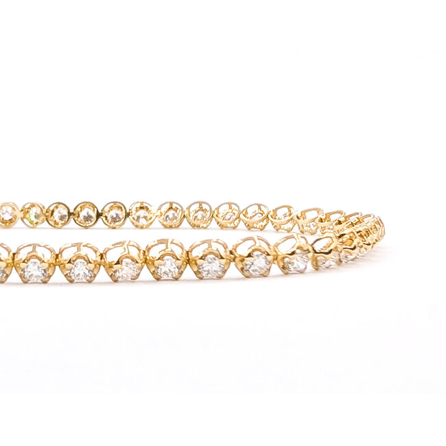 Bracelet Tennis 2.75ctw Round Lab Grown Diamonds 10ky 3.8mm 6.75" 4.03g 126070096