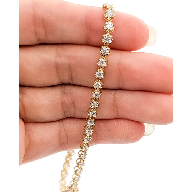 Bracelet Tennis 2.75ctw Round Lab Grown Diamonds 10ky 3.8mm 6.75" 4.03g 126070096