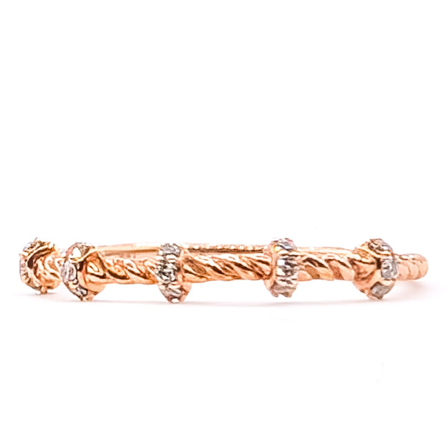 Ring Cable .09ctw Round Diamonds 10kr Sz6.5 .95g 126070107