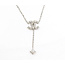 Necklace CC Inspired .12ctw Round Diamonds 14kw 16-17-18" 1.45g 126070108