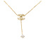 Necklace CC Inspired .12ctw Round Diamonds 14ky 16-17-18" 1.45g 126070109