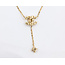 Necklace CC Inspired .12ctw Round Diamonds 14ky 16-17-18" 1.45g 126070109