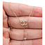 Necklace CC Inspired .12ctw Round Diamonds 14ky 16-17-18" 1.45g 126070109