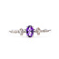 Ring Dainty .10ctw Round Diamonds .20ct Purple Amethyst 10kw 2mm Sz7 1.46g 126070110