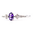 Ring Dainty .10ctw Round Diamonds .20ct Purple Amethyst 10kw 2mm Sz7 1.46g 126070110