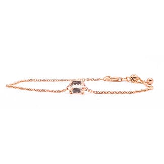 Bracelet Solitaire Adjustable Length .75ct Pink Morganite 10kr 5.25mm 7.25" 1.81g 126070111