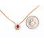 Necklace Halo .23ctw Round Diamonds .30ct Ruby 18ky 16" 2.31g 126070112