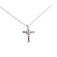 Pendant Cross .12ctw Round Diamonds 14kw 17" 1.50g 126070113