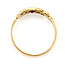 Ring Scroll 5-Stone .06ctw Mine Cut Diamonds .32ctw Ruby 18ky 6mm Sz10 3.49g 126070121