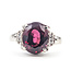 Ring Open Work .05ctw Round Diamonds 5.05ct Grape Garnet 900pt 11mm Sz9 6.15g 126070117