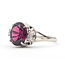 Ring Open Work .05ctw Round Diamonds 5.05ct Grape Garnet 900pt 11mm Sz9 6.15g 126070117