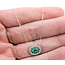Necklace Halo 0.16ctw Round Diamond 0.4ctw Emerald 14kw 11x9mm 18" 1.50g 126070081