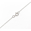 Necklace Halo 0.16ctw Round Diamond 0.4ctw Emerald 14kw 11x9mm 18" 1.50g 126070081