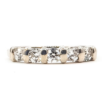 Ring Bridal 5-Stone .50ctw Round Diamonds 14kw 3.2mm Sz5.25 1.93g 126070126