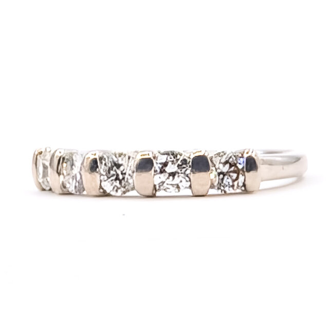 Ring Bridal 5-Stone .50ctw Round Diamonds 14kw 3.2mm Sz5.25 1.93g 126070126
