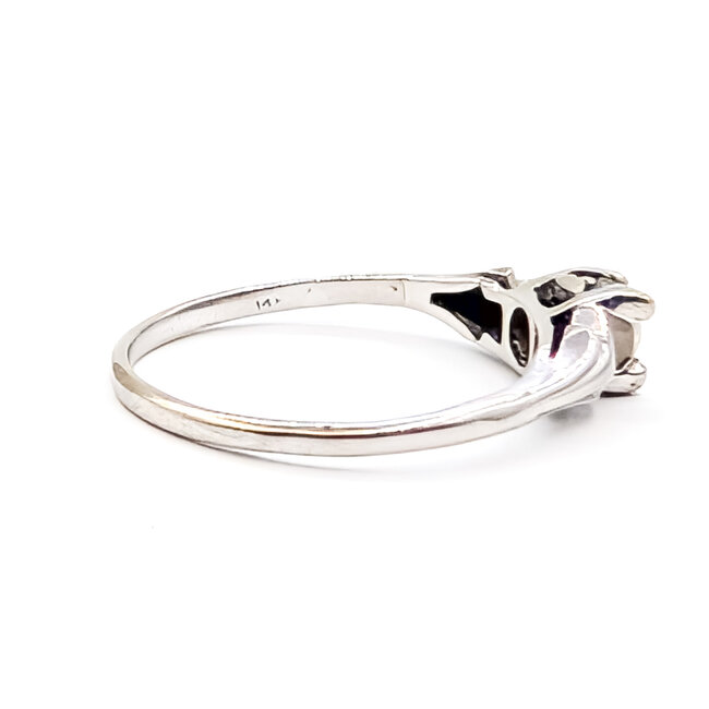 Ring Promise 3-Stone .30ctw Old European Diamonds 14kw 1.5mm Sz7 1.68g 126070128