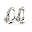Earrings Quatrefoil Dangle Hoop 2ctw Round Lab Grown Diamonds 14kw .6" 8.08g 125090065
