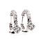 Earrings Quatrefoil Dangle Hoop 2ctw Round Lab Grown Diamonds 14kw .6" 8.08g 125090065