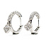 Earrings Quatrefoil Dangle Hoop 2ctw Round Lab Grown Diamonds 14kw .6" 8.08g 125090065