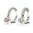 Earrings Hoop Bezel Drop 3.25ctw Round Lab Grown Diamonds 14kw .6" 8.18g 125090067