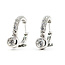 Earrings Hoop Bezel Drop 3.25ctw Round Lab Grown Diamonds 14kw .6" 8.18g 125090067