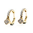 Earrings Quatrefoil Dangle Hoop 2ctw Round Lab Grown Diamonds 14ky .6" 7.36g  125090064