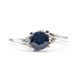 Ring 0.06ctw Diamonds 0.7ctw Sapphire 14kw 125110128