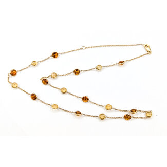 Necklace 8.26ctw Citrine 14ky 16-18" 223030018