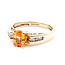 Ring Cathedral  .10ctw Round Diamonds 1.00ct Spessartine  Garnet    14ky 3mm Sz7 2.92g 226020002