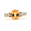Ring Cathedral  .10ctw Round Diamonds 1.00ct Spessartine  Garnet    14ky 3mm Sz7 2.92g 226020002