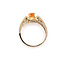 Ring Cathedral  .10ctw Round Diamonds 1.00ct Spessartine  Garnet    14ky 3mm Sz7 2.92g 226020002
