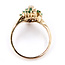 Ring Cluster Waterfall .16ctw Round Diamonds .33ctw Emerald 14ky 15mm Sz7 3.26g 126040118