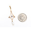 Pendant Lavaliere .03ct Blue Spinel 1mm Gray Seed Pearls 10ky 1.75x.55" .66g 126060035
