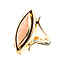 Ring Navette Enamel 18x5.75mm Angel Skin Coral 14ky 25x10mm Sz5.5 5.72g 126060037