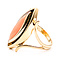 Ring Navette Enamel 18x5.75mm Angel Skin Coral 14ky 25x10mm Sz5.5 5.72g 126060037
