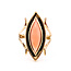 Ring Navette Enamel 18x5.75mm Angel Skin Coral 14ky 25x10mm Sz5.5 5.72g 126060037