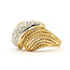 Ring Wave Cable .33ctw Round Diamonds 18ky 15mm Sz7.5 10.75g 126060040