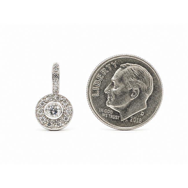 Earrings Lever Back Milgrain .55ctw Round Diamonds 14kw .6x.4" 2.85g 126060049