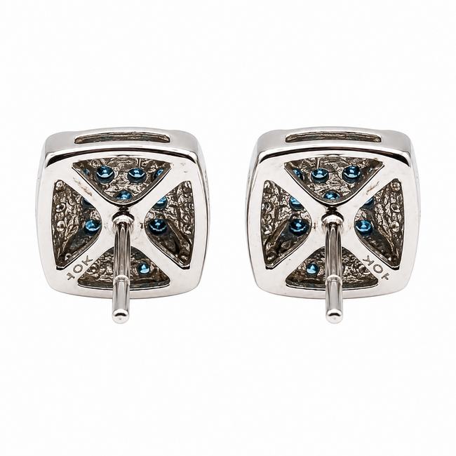 Earrings Stud Cluster .50ctw Round Diamonds 10kw 9mm 2.22g 126070087