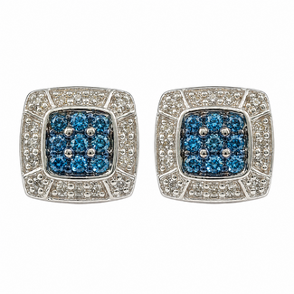 Earrings Stud Cluster .50ctw Round Diamonds 10kw 9mm 2.22g 126070087