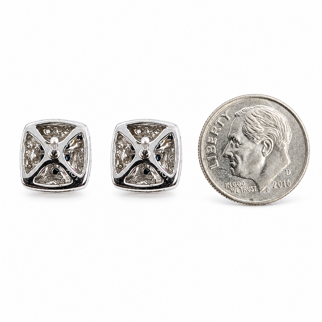 Earrings Stud Cluster .50ctw Round Diamonds 10kw 9mm 2.22g 126070087
