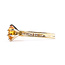 Ring 6-Prong .15ctw Round Diamonds .90ct Golden Citrine 14ky 3.2mm Sz7.5 2.72g 126070120
