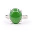 Ring Solitaire 6.59ct Green Jade 900pt 3.35mm Sz6.25 8.51g 126070125