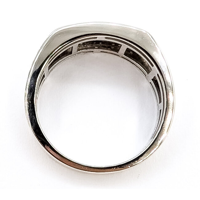 Ring Engagement Enamel .33ctw Round White & Champagne Diamonds 10kw 9mm Sz9.75 4.63g 126070124