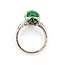 Ring Solitaire 6.59ct Green Jade 900pt 3.35mm Sz6.25 8.51g 126070125