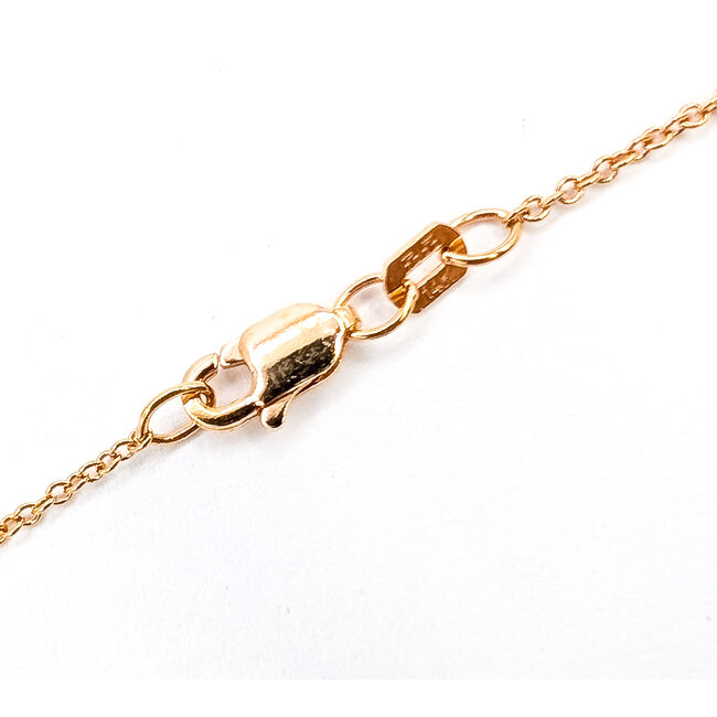 Pendant Effy Interlocking Circles .40ctw Round Diamonds 14kr 1.4" 18" 7.79g 126070133