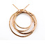 Pendant Effy Interlocking Circles .40ctw Round Diamonds 14kr 1.4" 18" 7.79g 126070133