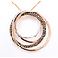 Pendant Effy Interlocking Circles .40ctw Round Diamonds 14kr 1.4" 18" 7.79g 126070133